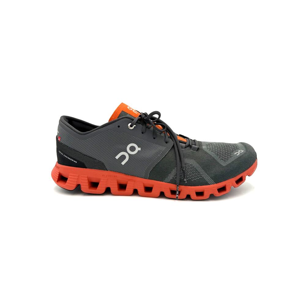 NEW! On Men's Cloud X Running Shoes - Rust/Rock - Men's 14